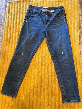 eunina Junior Slim Straight Jeans in Dark Blue Denim